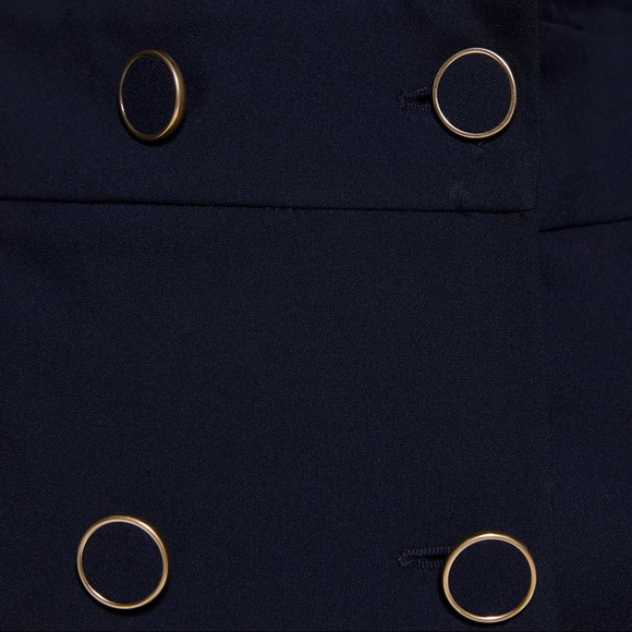 Zara NWT Black & Gold Buttoned Blazer Jumpsuit M - Picture 8 of 14